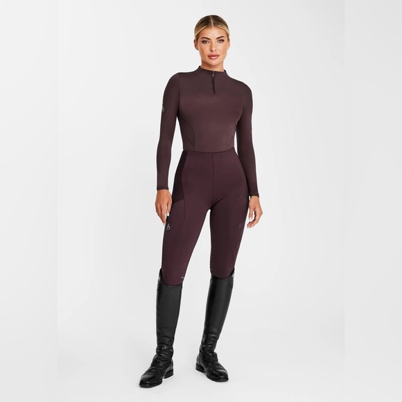 Aztec Diamond Icon Riding Legging Maroon - Picture 2 of 8